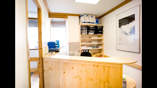 Reception and patient area at Courchevel Medical Centers